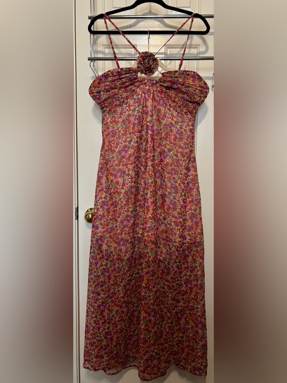Commense Pink Multi Floral Maxi Dress